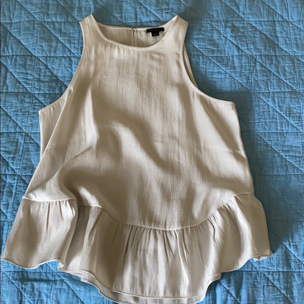 Ann Taylor shimmering peplum blouse